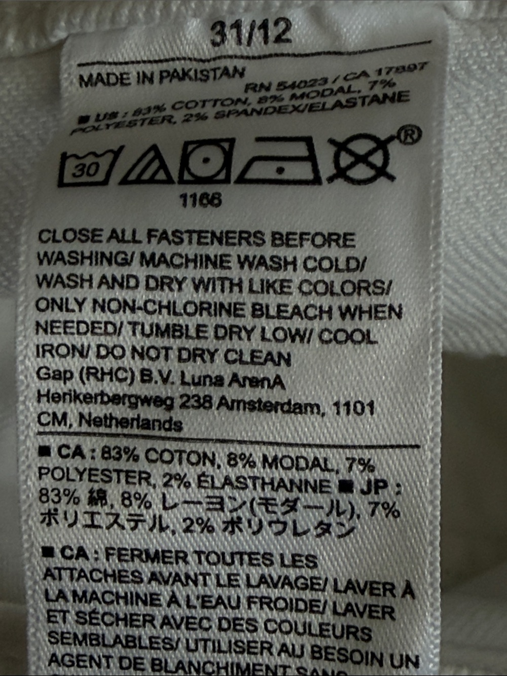 Banana Republic Women’s White Button-Fly cropped bootcut Jeans 12 inseam 26 - Picture 6 of 6